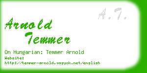 arnold temmer business card